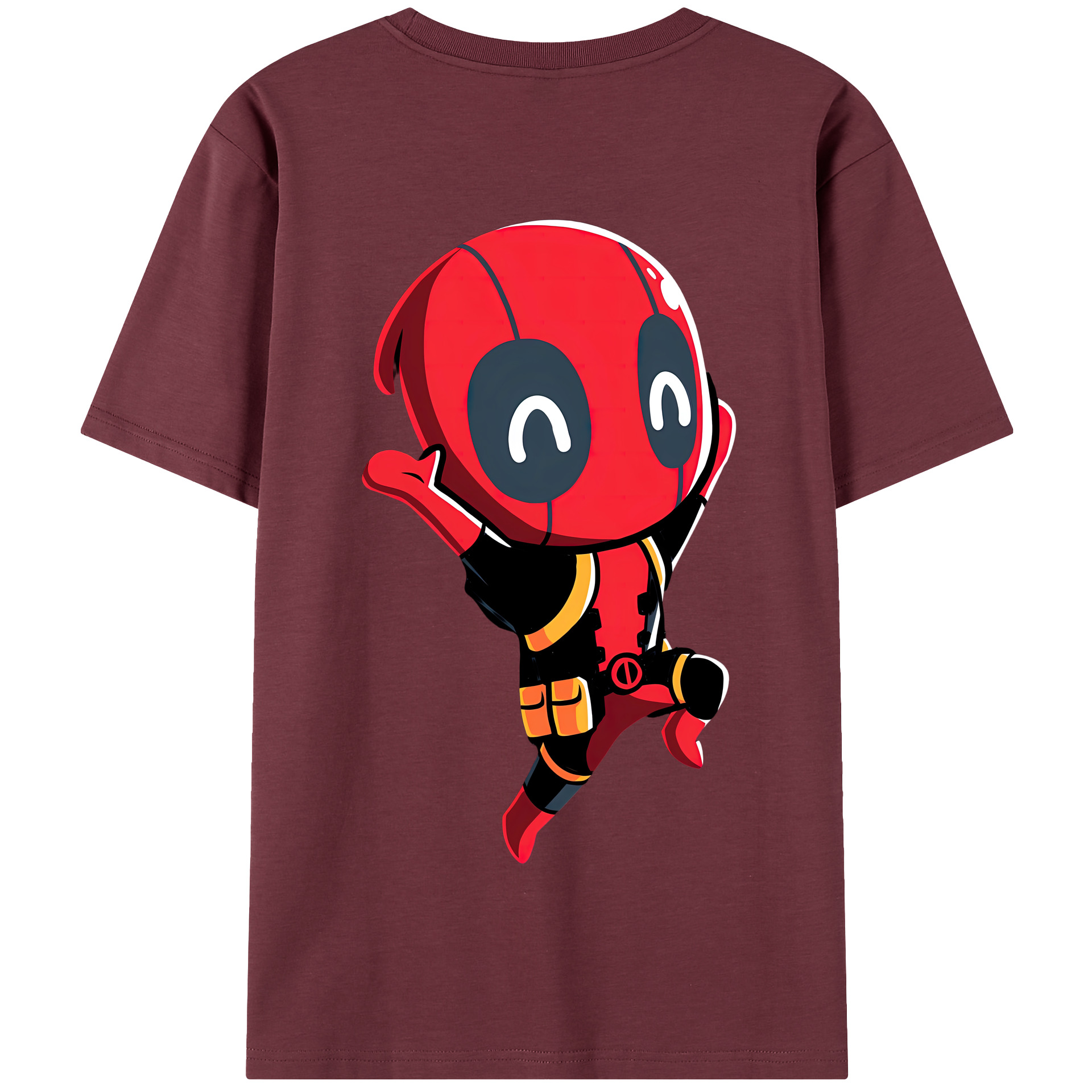（画像用） Deadpool デッドプール 綿100％半袖Tシャツ（背面プリント）
